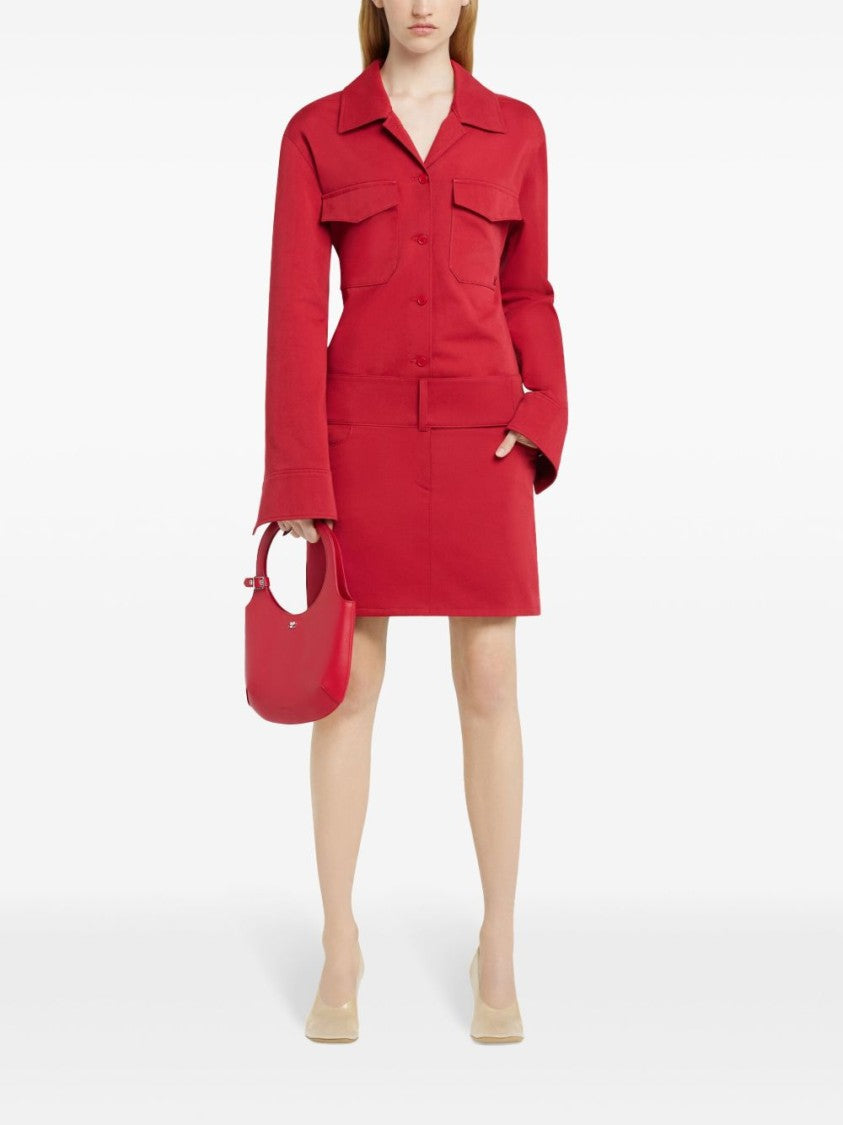 Courrèges Belted Mini Skirt With Concealed Front Fastening