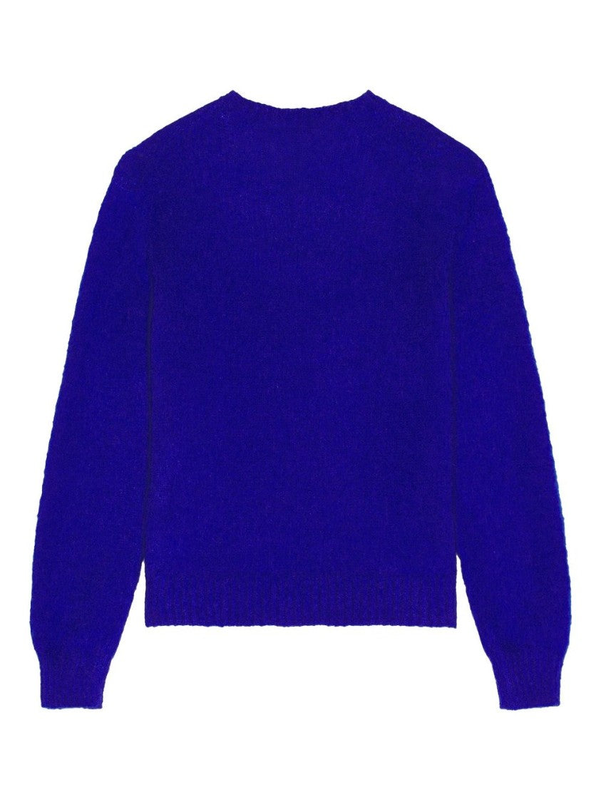 Tom Ford Royal Blue Cashmere Crewneck Sweater With Ribbed Details