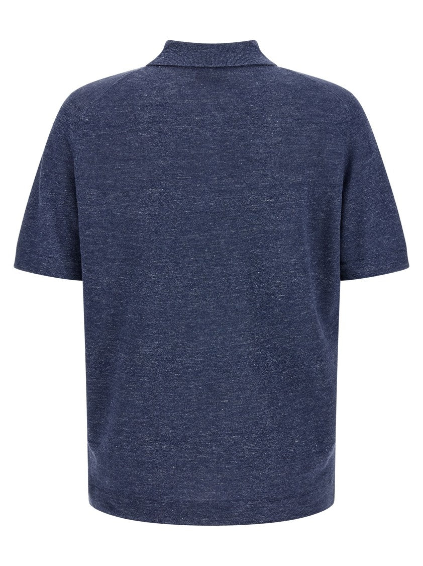 Brunello Cucinelli Linen Cotton Polo Shirt