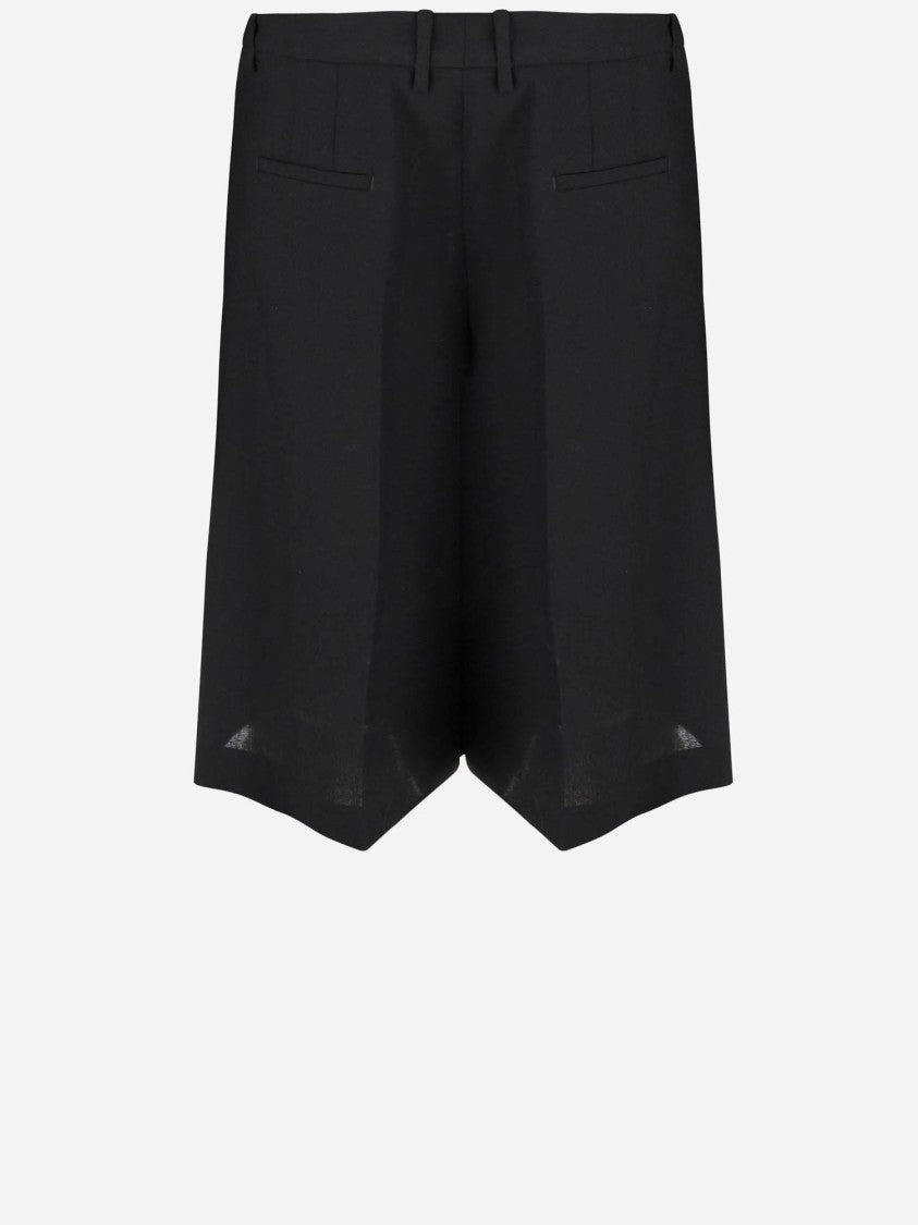 Jil Sander Tailored Black Wool Short Pants