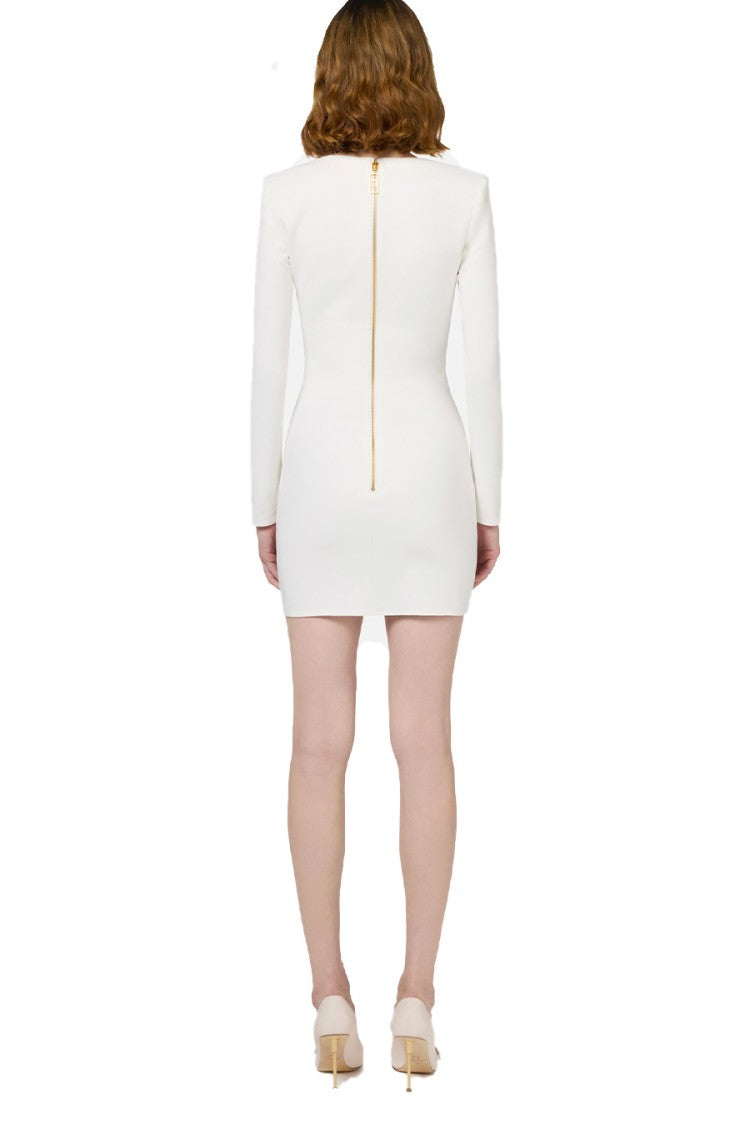Elisabetta Franchi Deep V-Neck Mini Dress