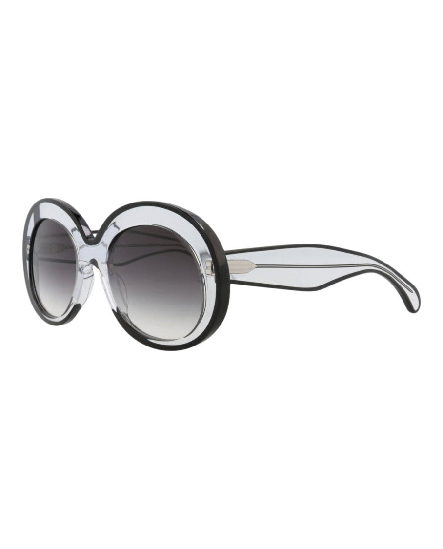 Alaïa Round-Frame Acetate Sunglasses With Two-Tone Design