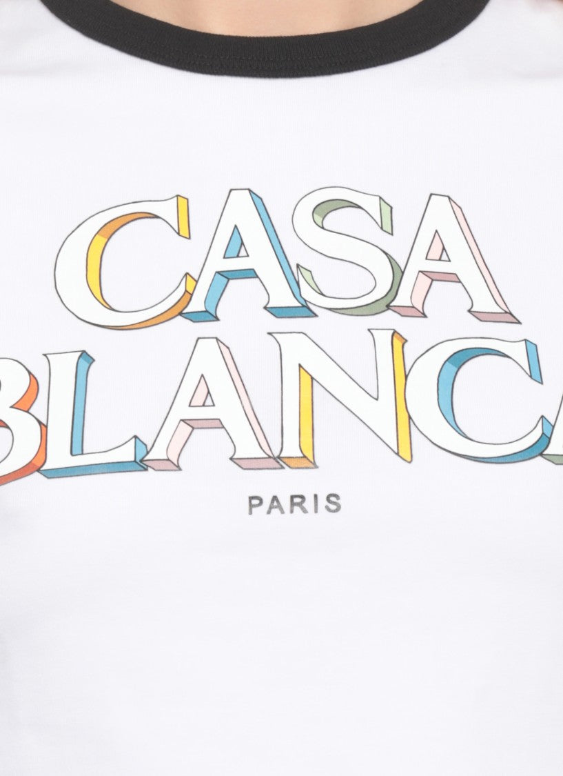Casablanca White Pima 3D Logo T-Shirt