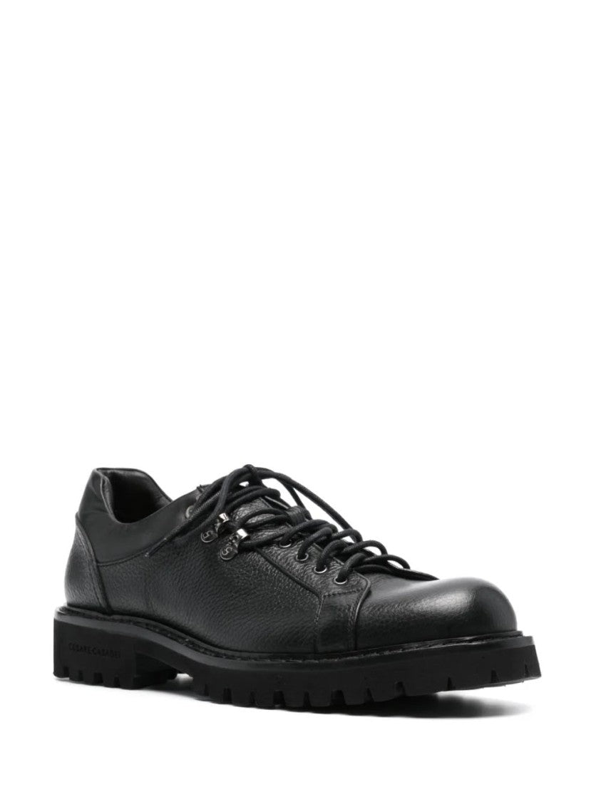 Casadei Textured Leather Trainers With Rubber Sole