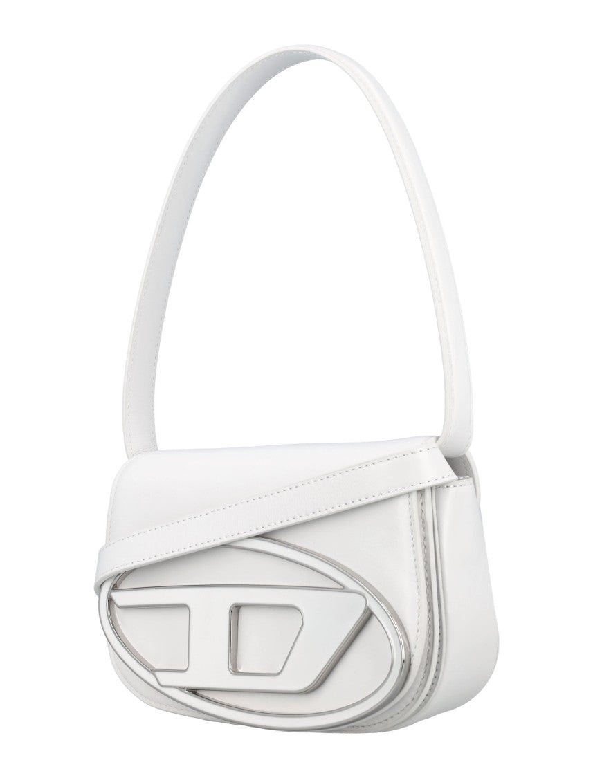 Diesel White 1Dr Leather Shoulder Bag