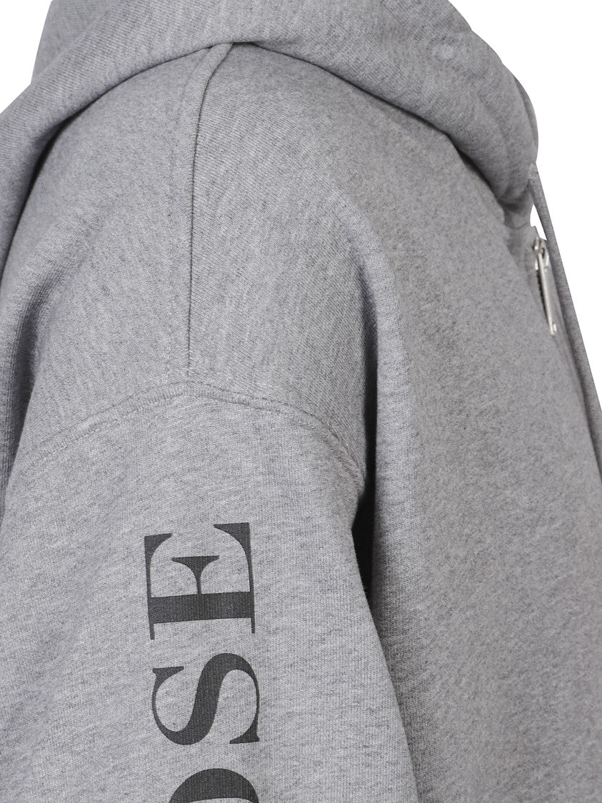 Canada Goose Light Grey Full-Zip Graphic Hoodie