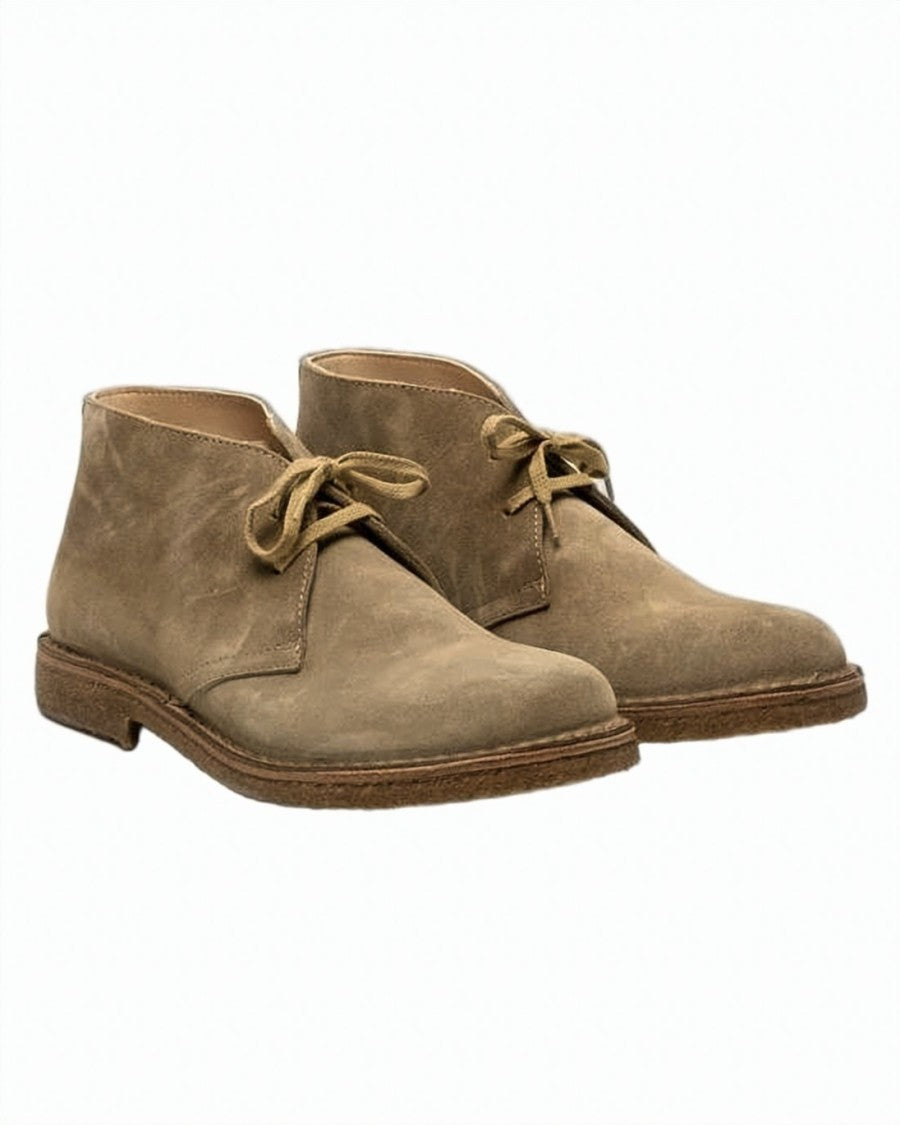 Astorflex Suede Ankle-High Loafers With Rounded Toe And Minimal Stitching