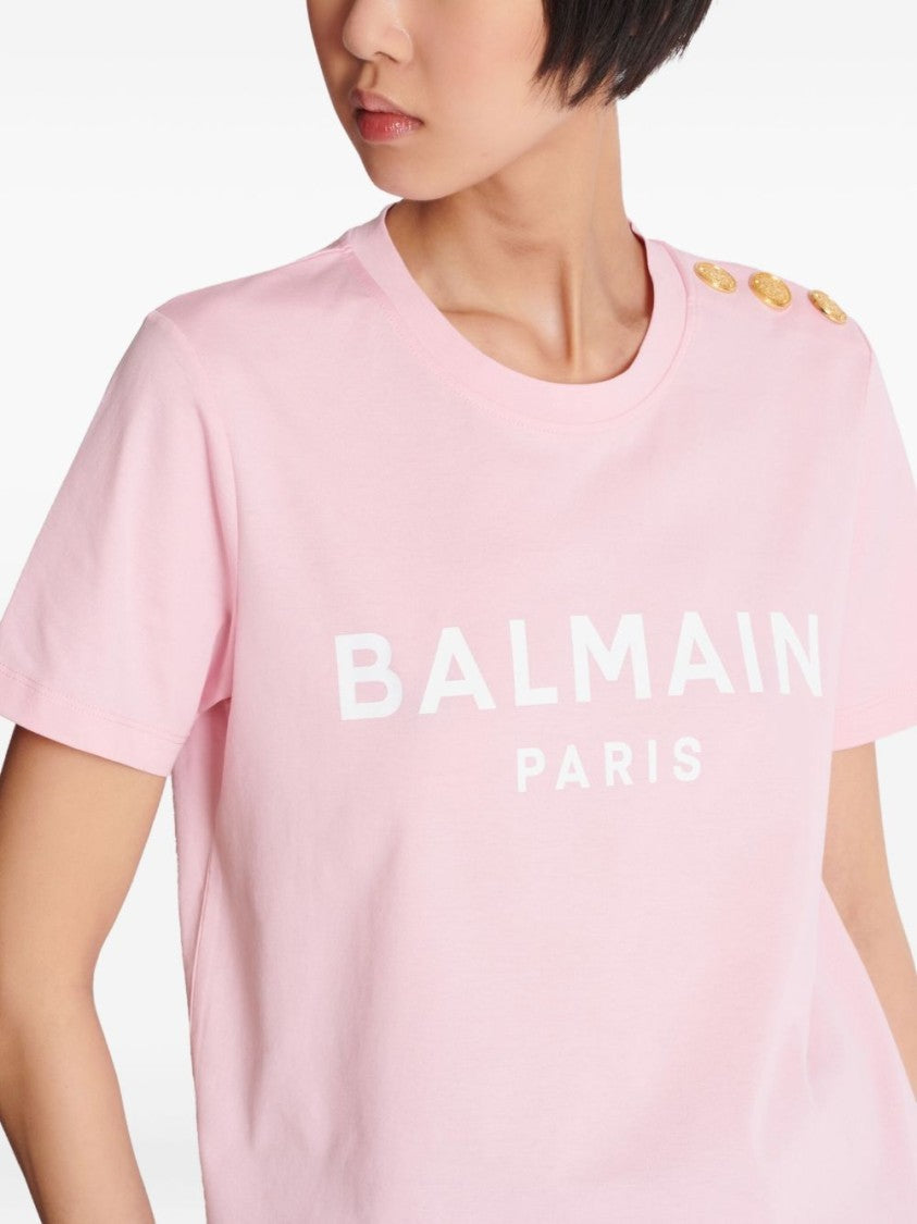 Balmain Relaxed Fit Pale Pink Top