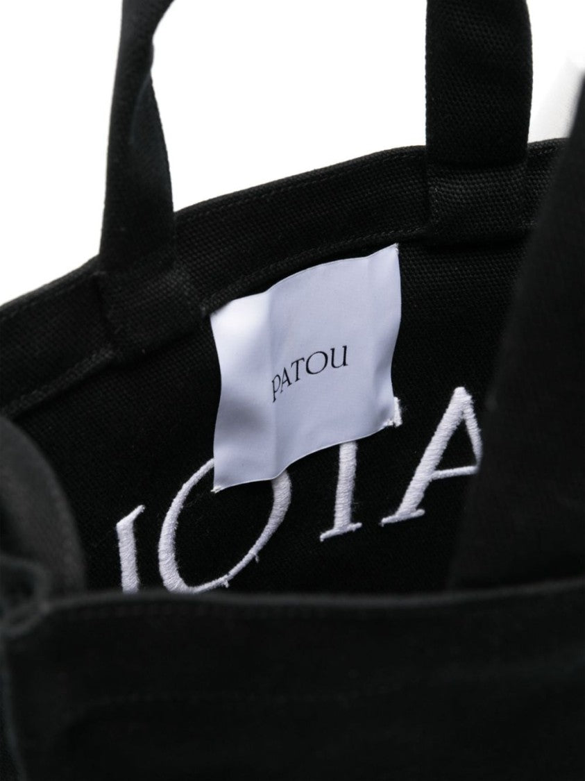 Patou Black/White Shoulder Bag With Logo