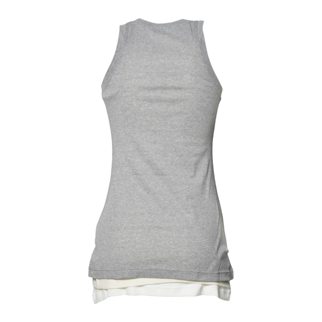 Jil Sander Natural Three Layer Cotton Tank Top