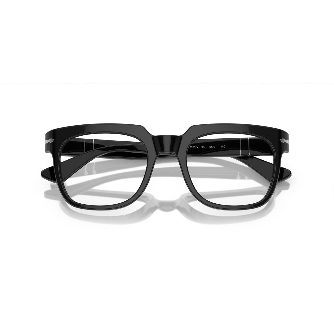 Persol 0Po3325v Square Frame Eyeglasses With Silver Arrow Detail