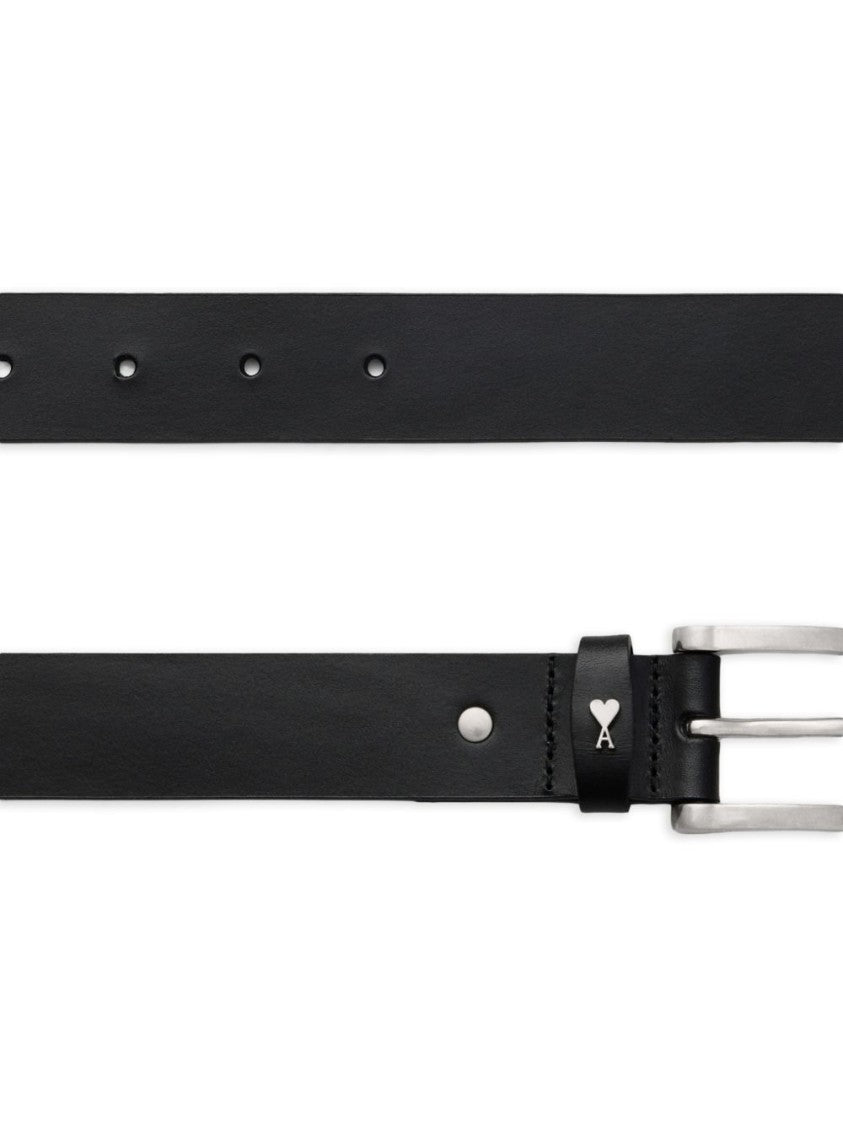 Ami Paris Heart Detail Black Belt