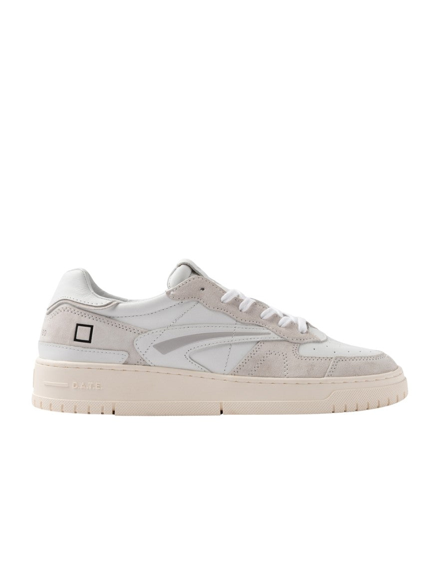 D.A.T.E White Torneo Pure Basic Leather Sneakers
