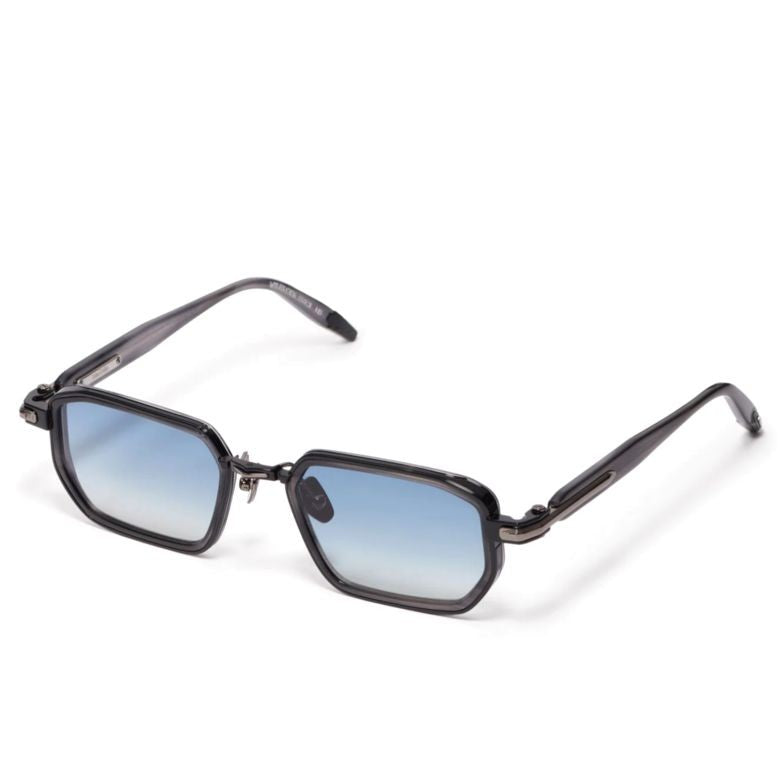 John Dalia Miles Geometric Frame Sunglasses With Gradient Blue Lenses