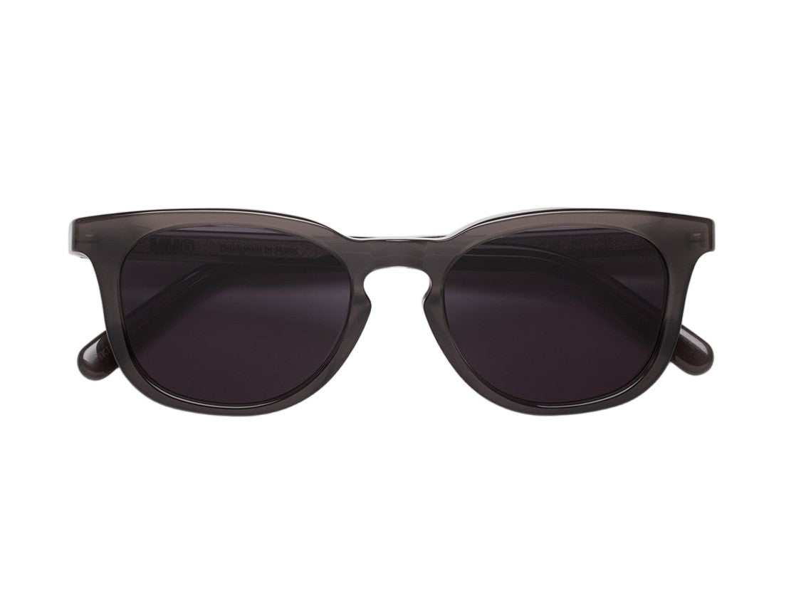 Retrosuperfuture Grey Lunettes 3 Translucent Acetate Round Sunglasses