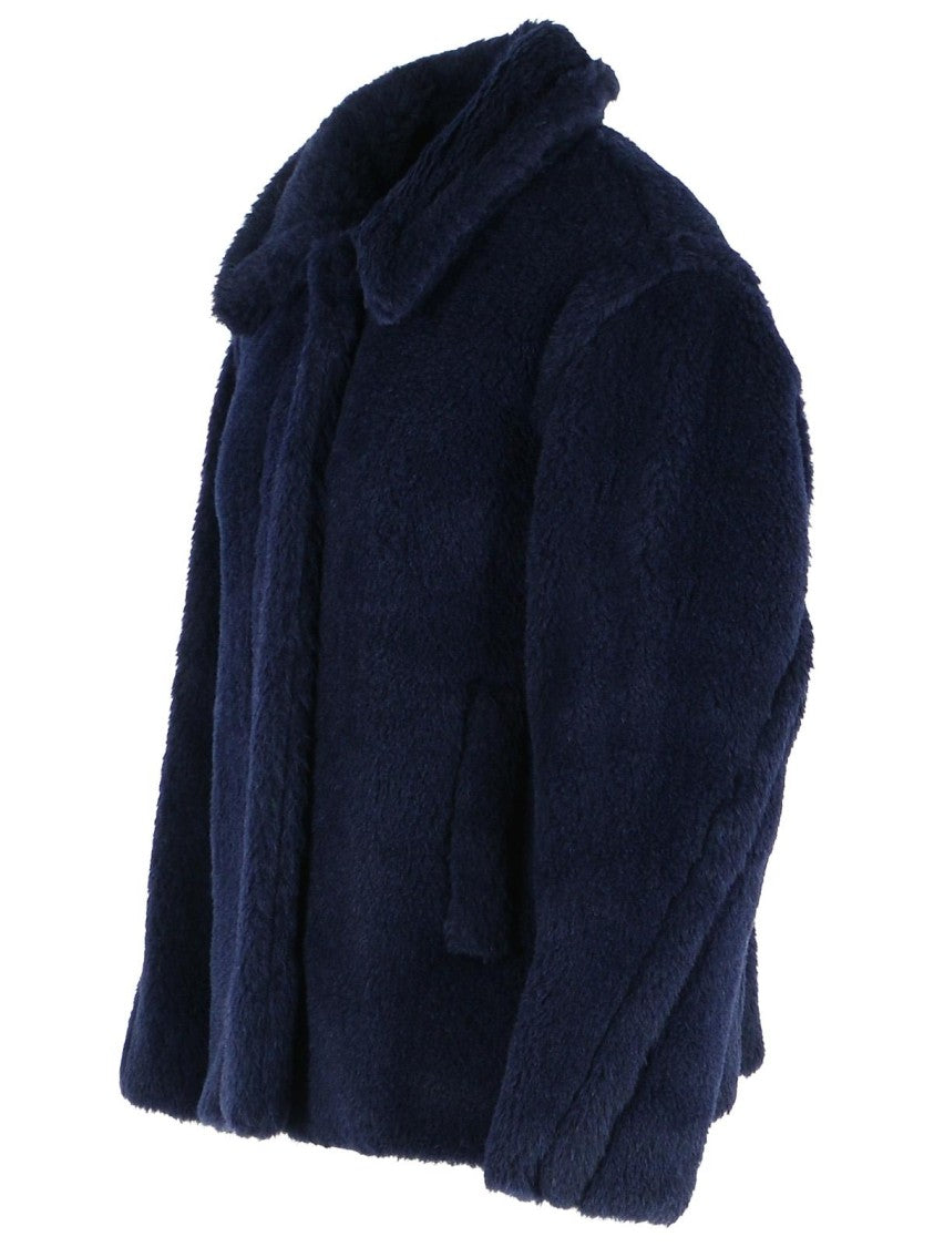 Max Mara 'Mxmfuggito' Blue Alpaca And Wool Jacket