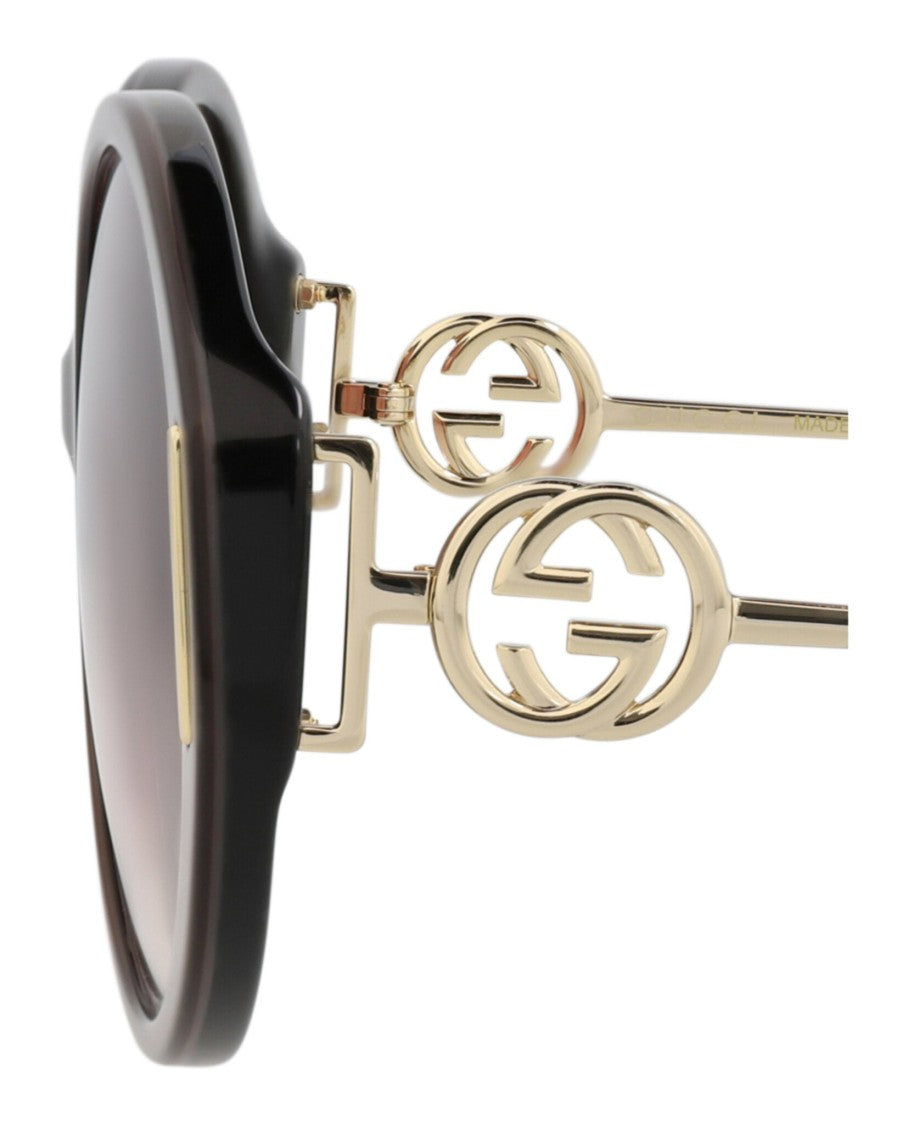 Gucci Round-Frame Acetate Sunglasses With Gradient Lenses