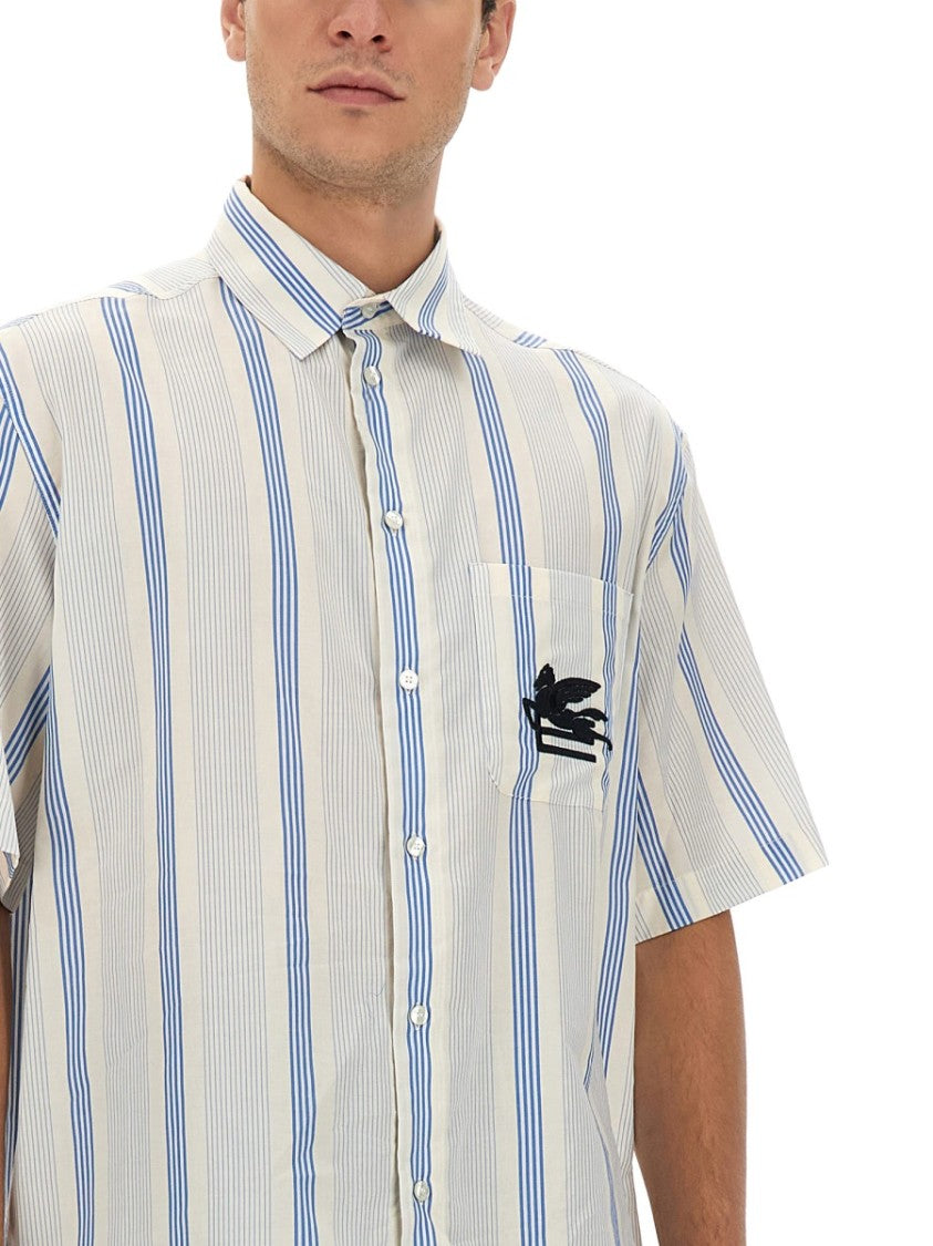 Etro Vertical Striped Cotton Shirt