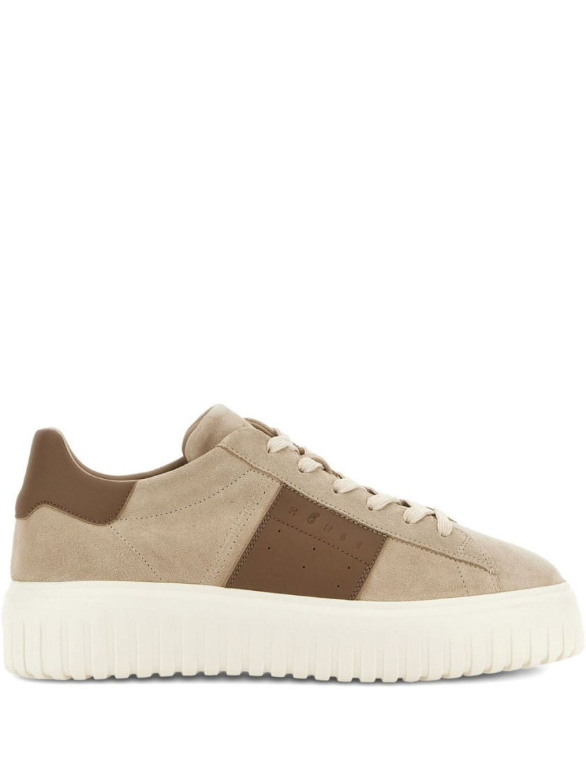 Hogan Brown Low-Top Sneakers With Suede