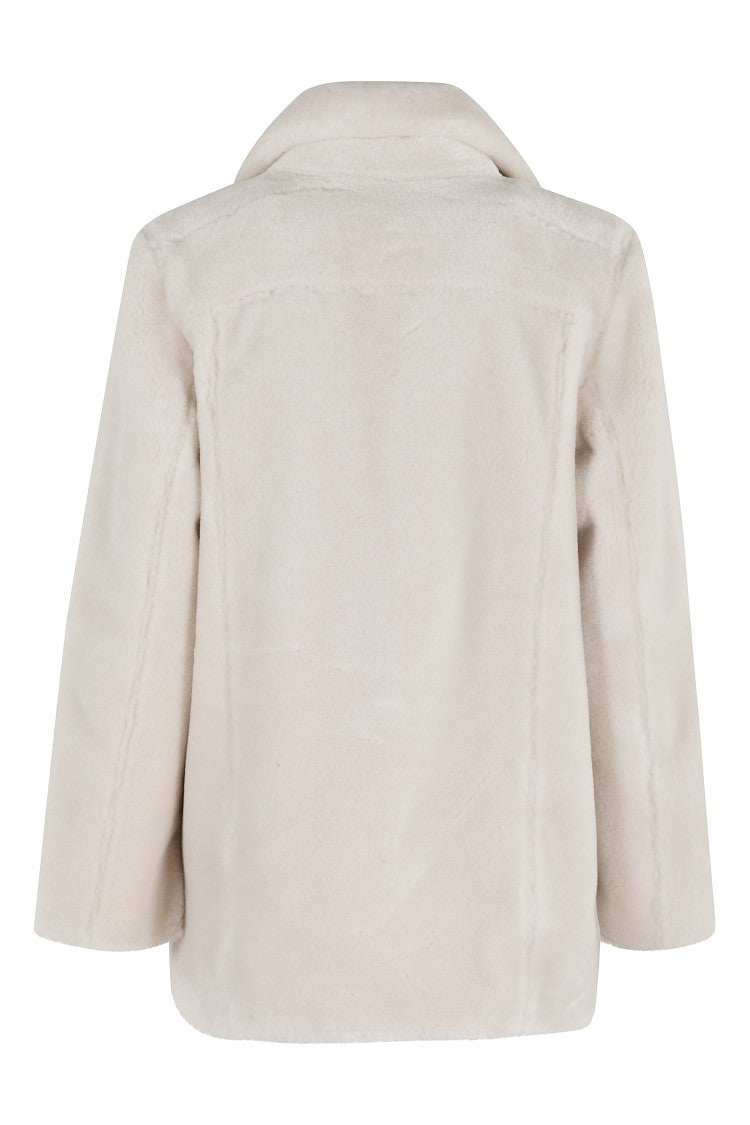 Urbancode Reversible Cream Faux Fur Short Coat