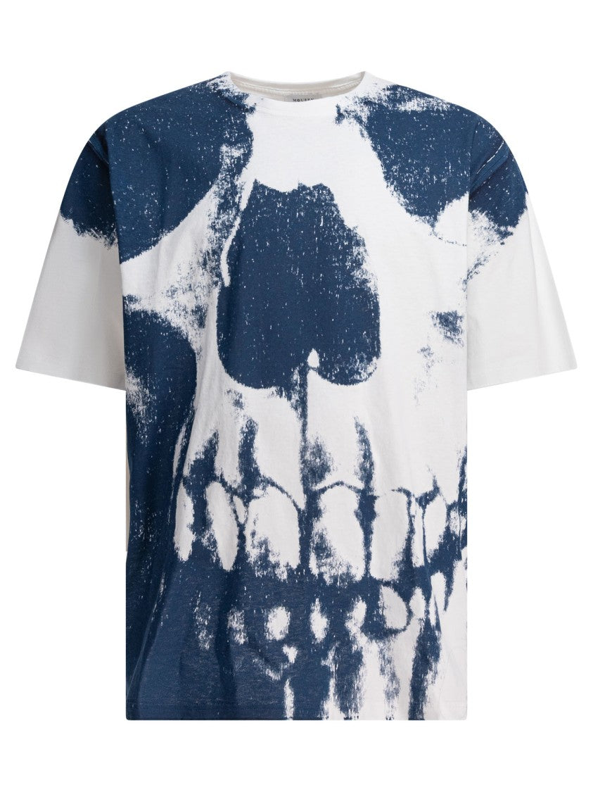 Alexander Mcqueen Classic Fit T-Shirt With Distressed Skull Graphic