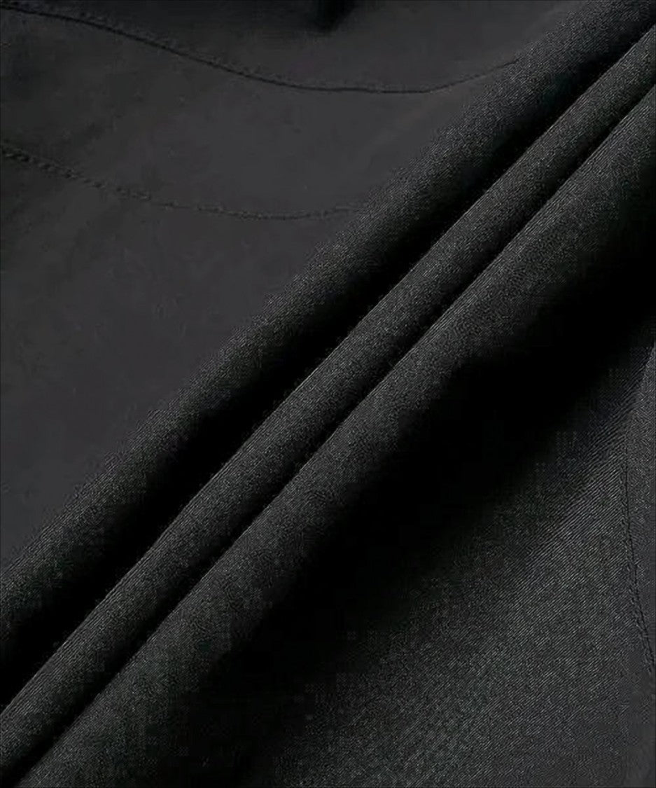 Balenciaga Black Relaxed Fit Polyamide Jacket With High Collar And Embroidered Logo