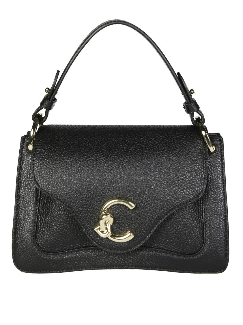 Coccinelle Structured Cowhide Leather Handbag With Adjustable Strap