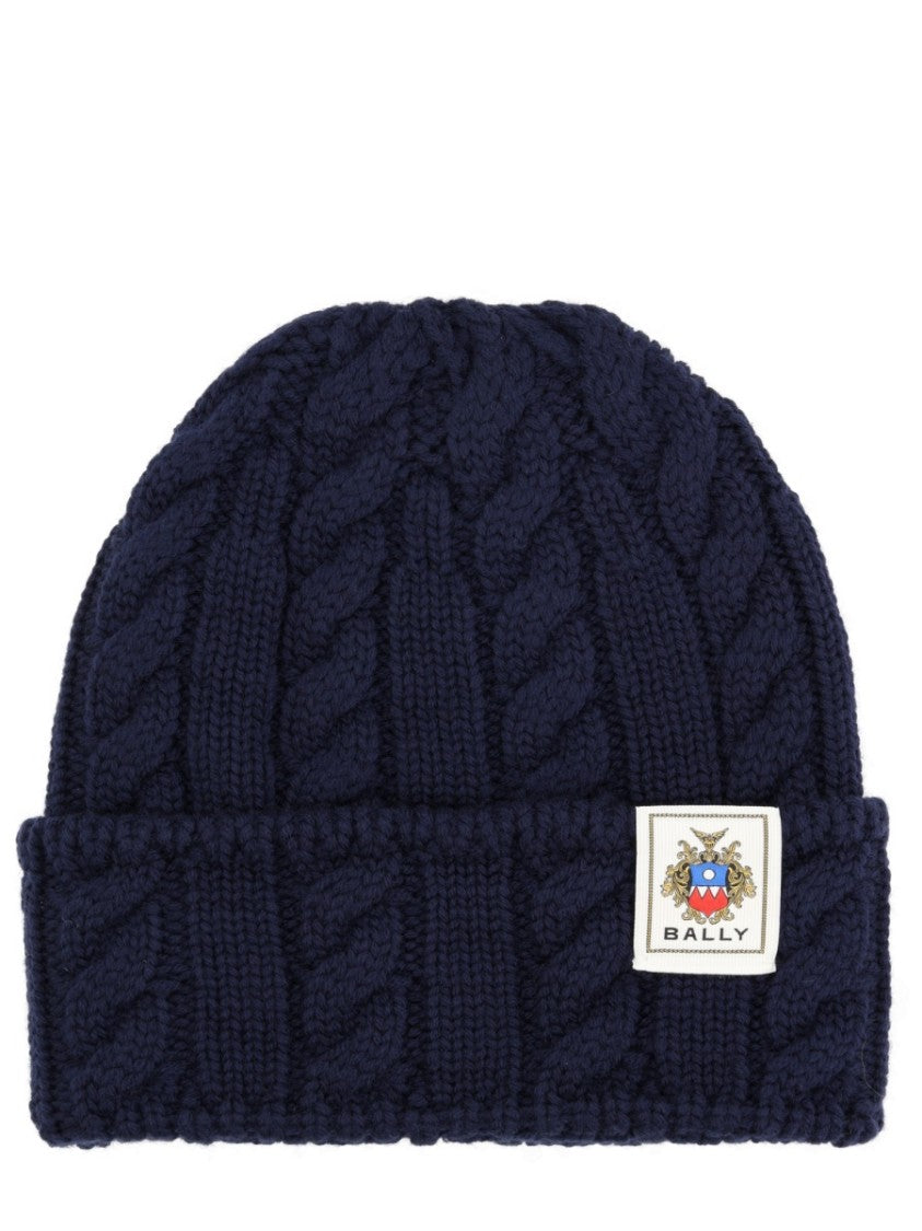 Bally Cable Knit Merino Wool Hat