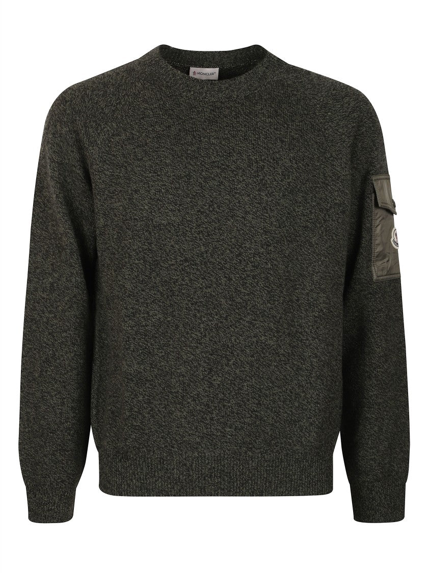 Moncler Textured Knit Sweater With Crew Neckline
