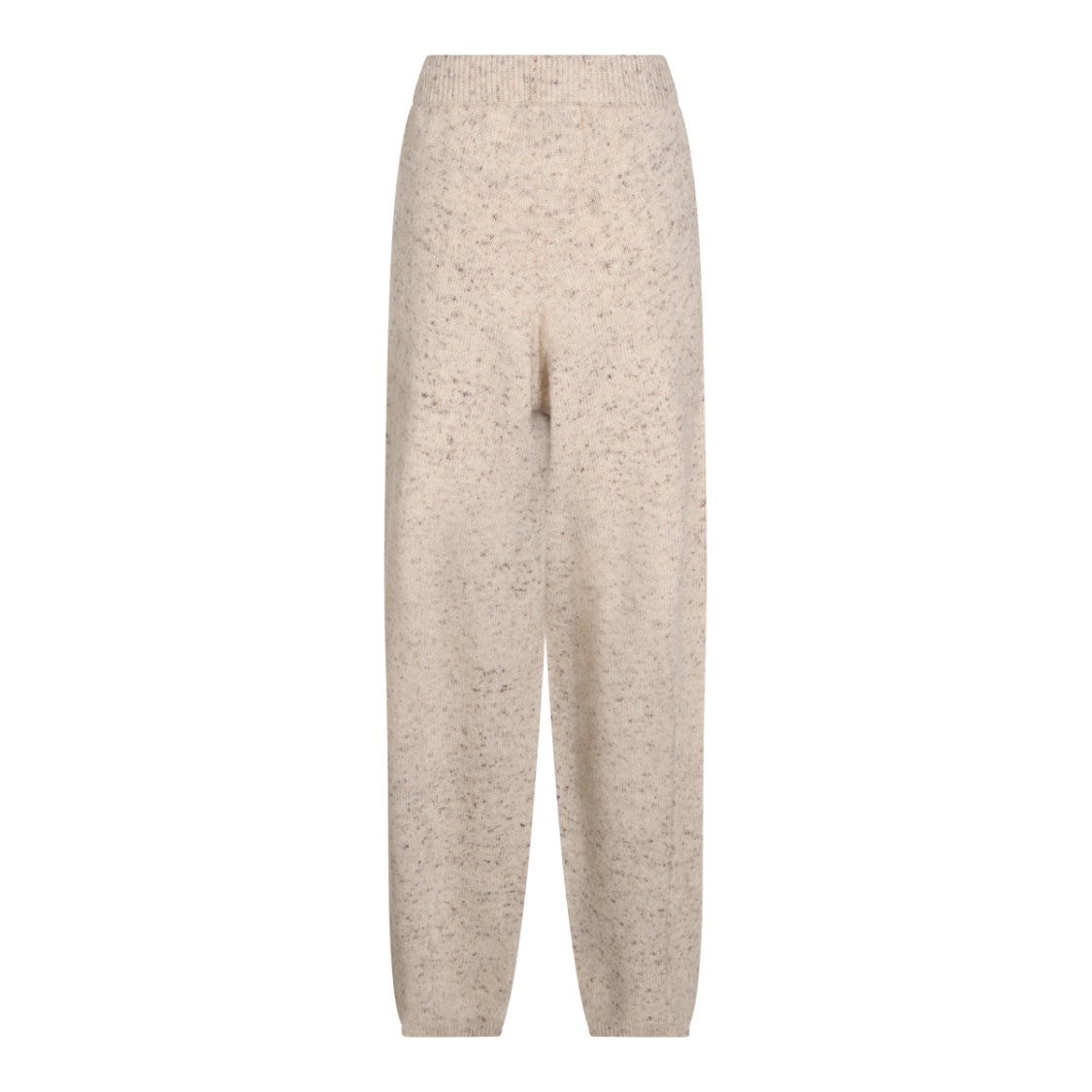 Fabiana Filippi Beige Speckled Wool Pants With Elasticated Waistband