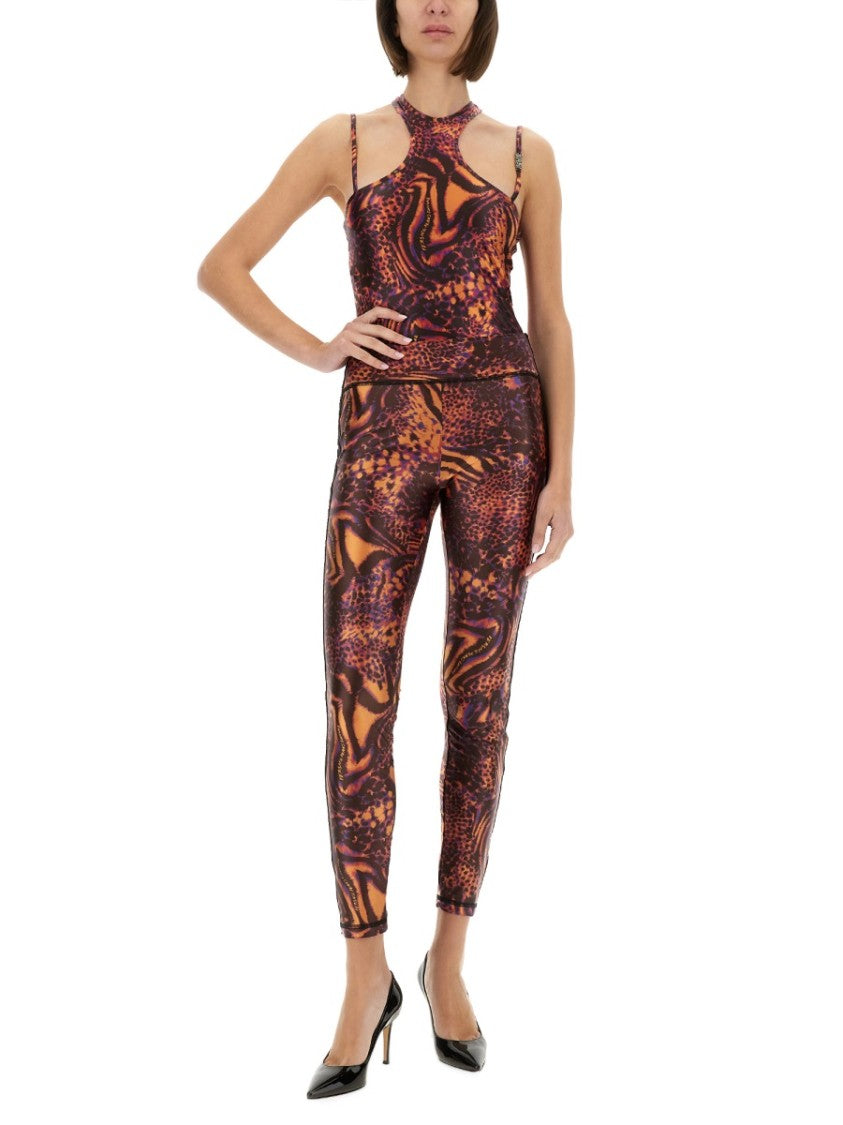 Versace Jeans Couture Slim Fit Printed Activewear Leggings