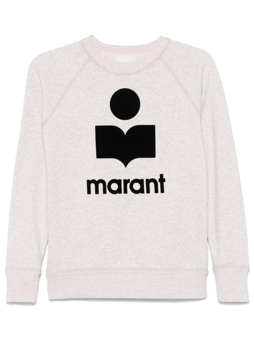 Isabel Marant Étoile Grey Crew Neck Bold Graphic Logo Sweater