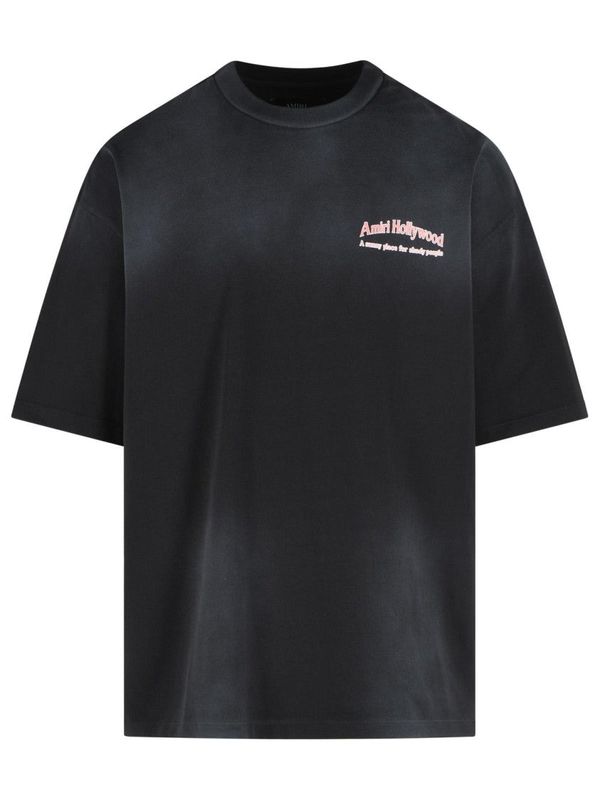 Amiri 'Sunny Place' Black Cotton T-Shirt