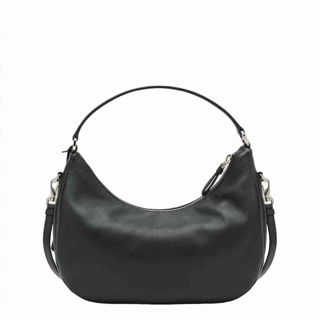 Prada Crescent-Shaped Leather Shoulder Bag With Detachable Strap