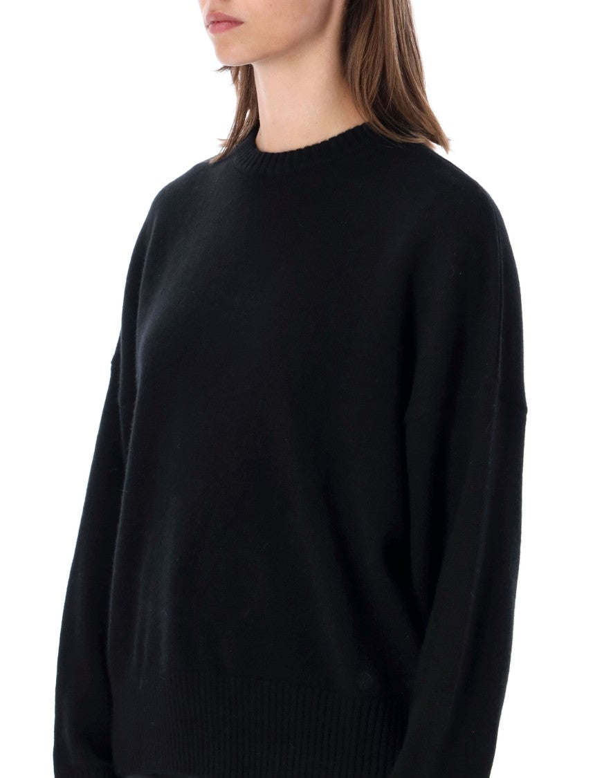 Loulou De Saison Pure Cashmere Crewneck Sweater With Ribbed Details