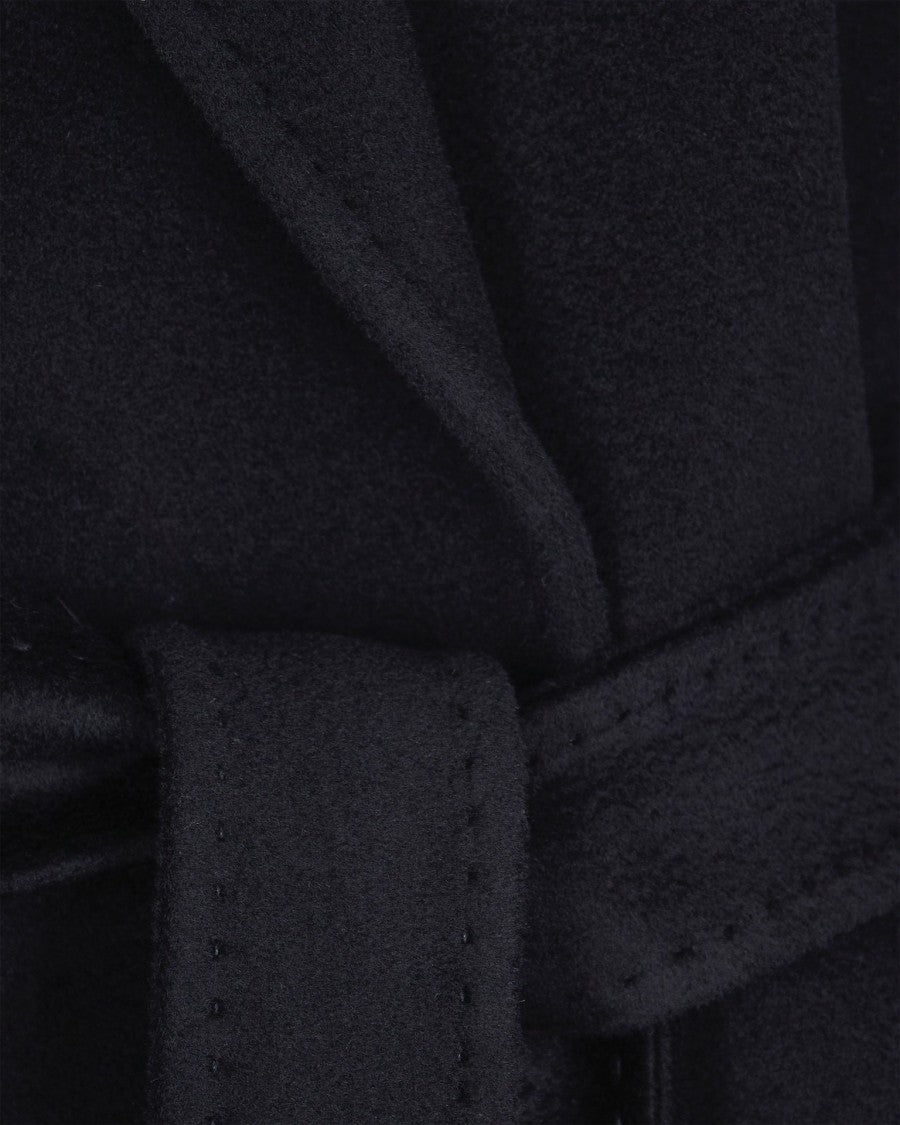 Max Mara Midi Wrap Coat In Virgin Wool