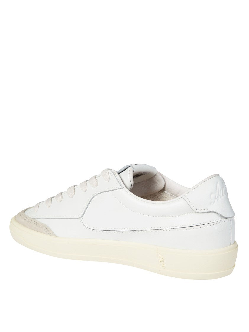 Autry White Windscape Low Suede Accent Sneakers