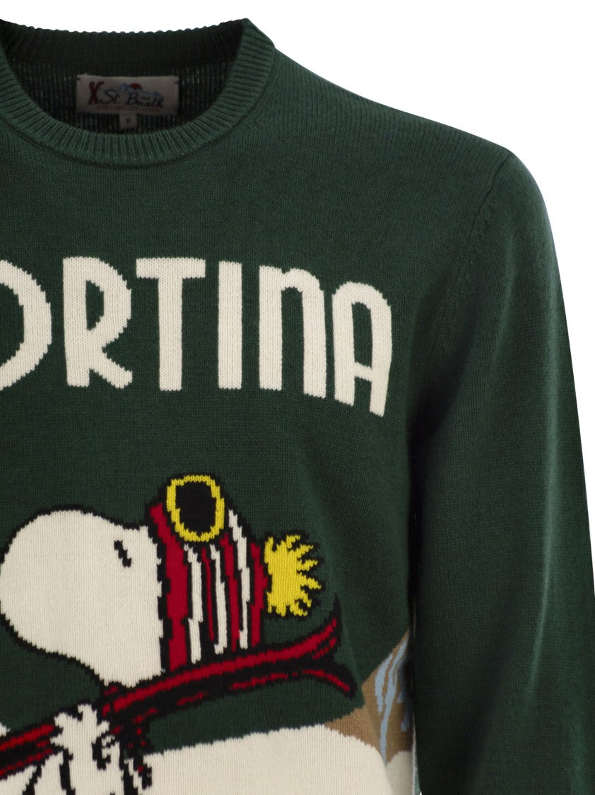 Mc2 Saint Barth Heron - Crew Neck Sweater With Embroidery On The Front