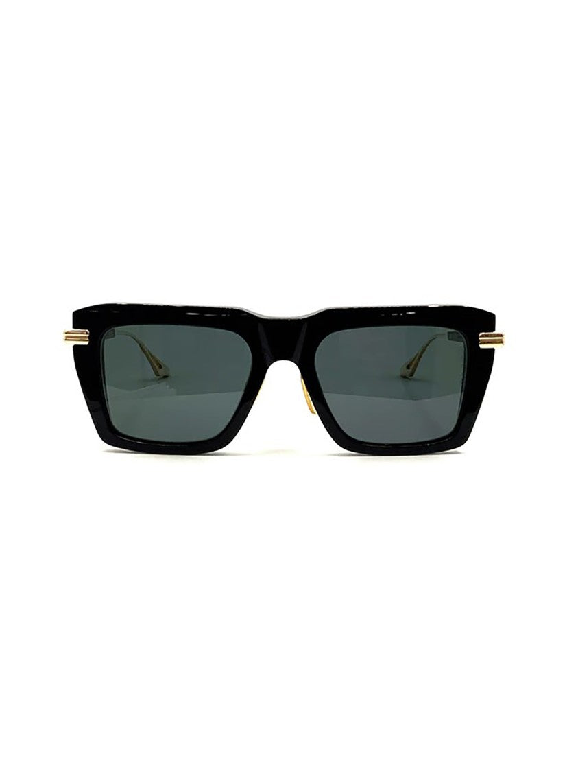 Dita Black Eplx.12 Bold Angular Gold Sunglasses