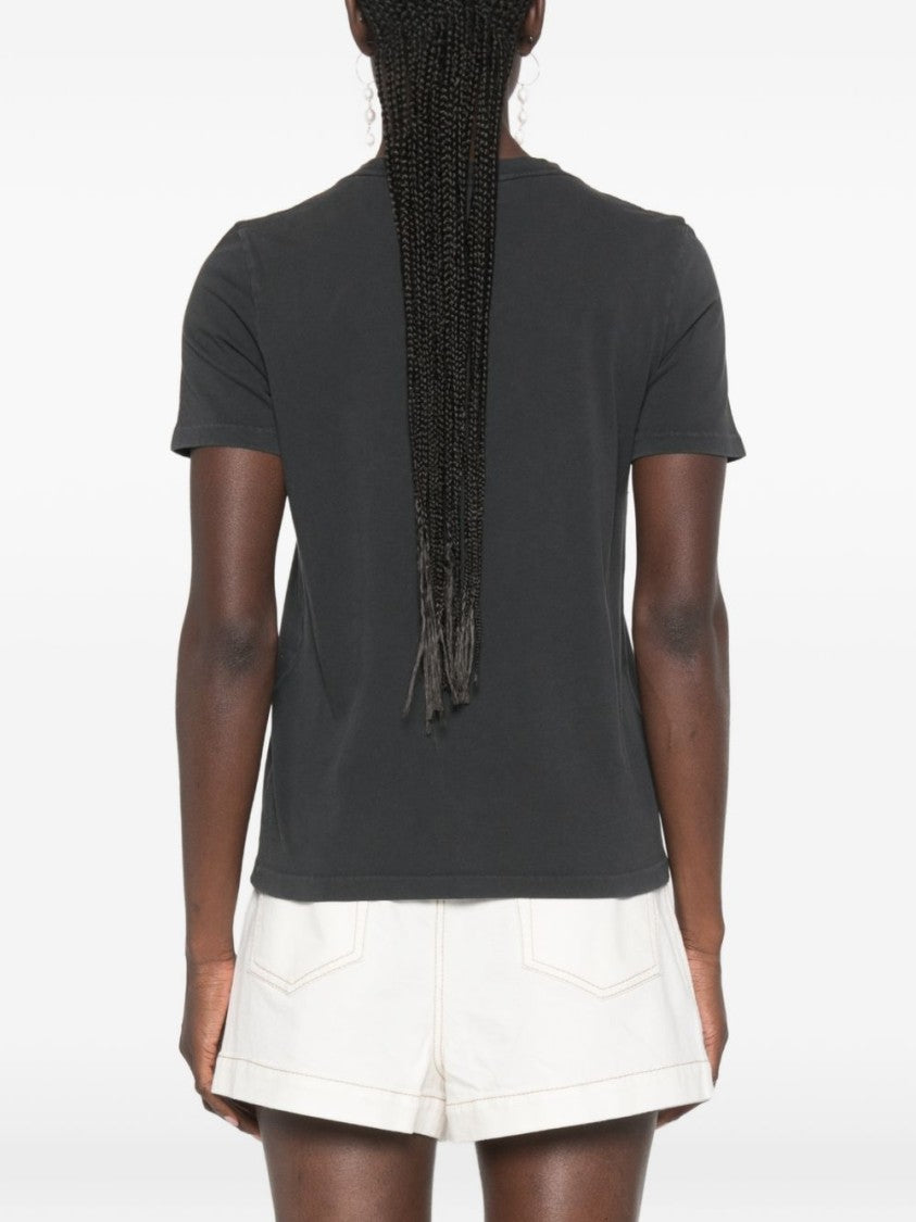 Chloé Black Slightly Cropped Colorful Fruit T-Shirt