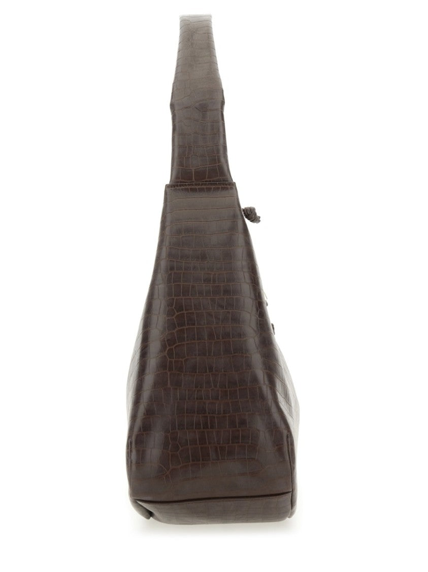 Ganni "Croco Xxl" Hobo Bag