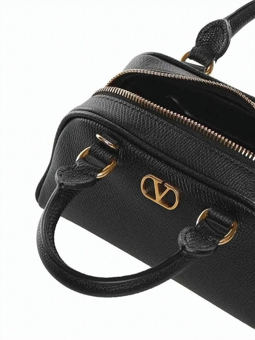 Valentino Garavani Textured Calf Leather Shoulder Bag