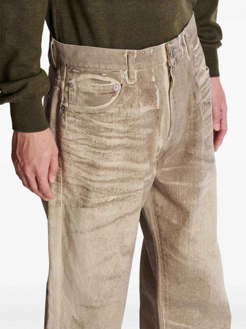 Balmain Relaxed Fit Beige Jeans