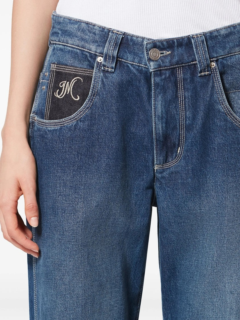 Isabel Marant Blue Jeyda Wide-Leg Denim Pants