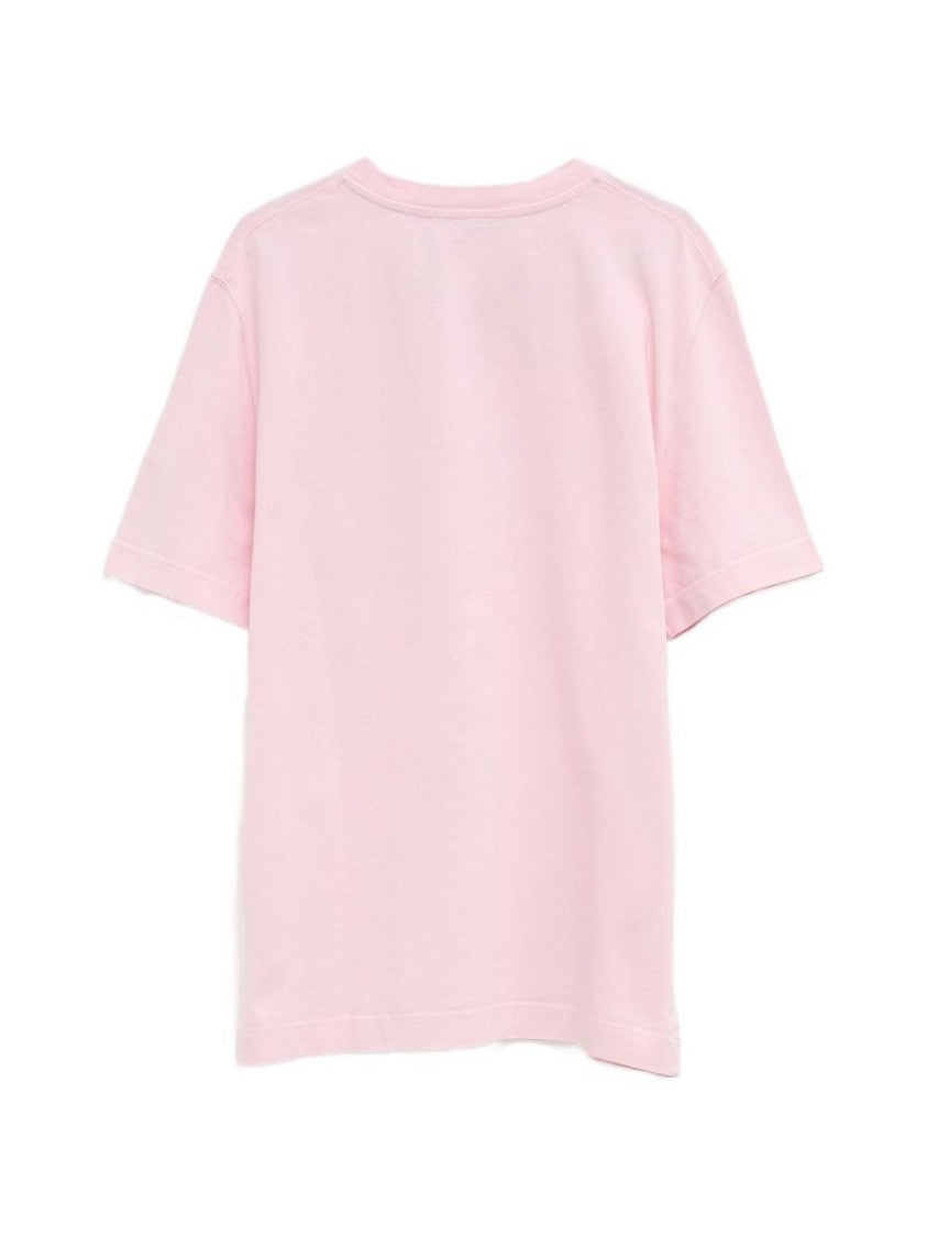 Jacquemus Pink Logo Patch Crew Neck T-Shirt