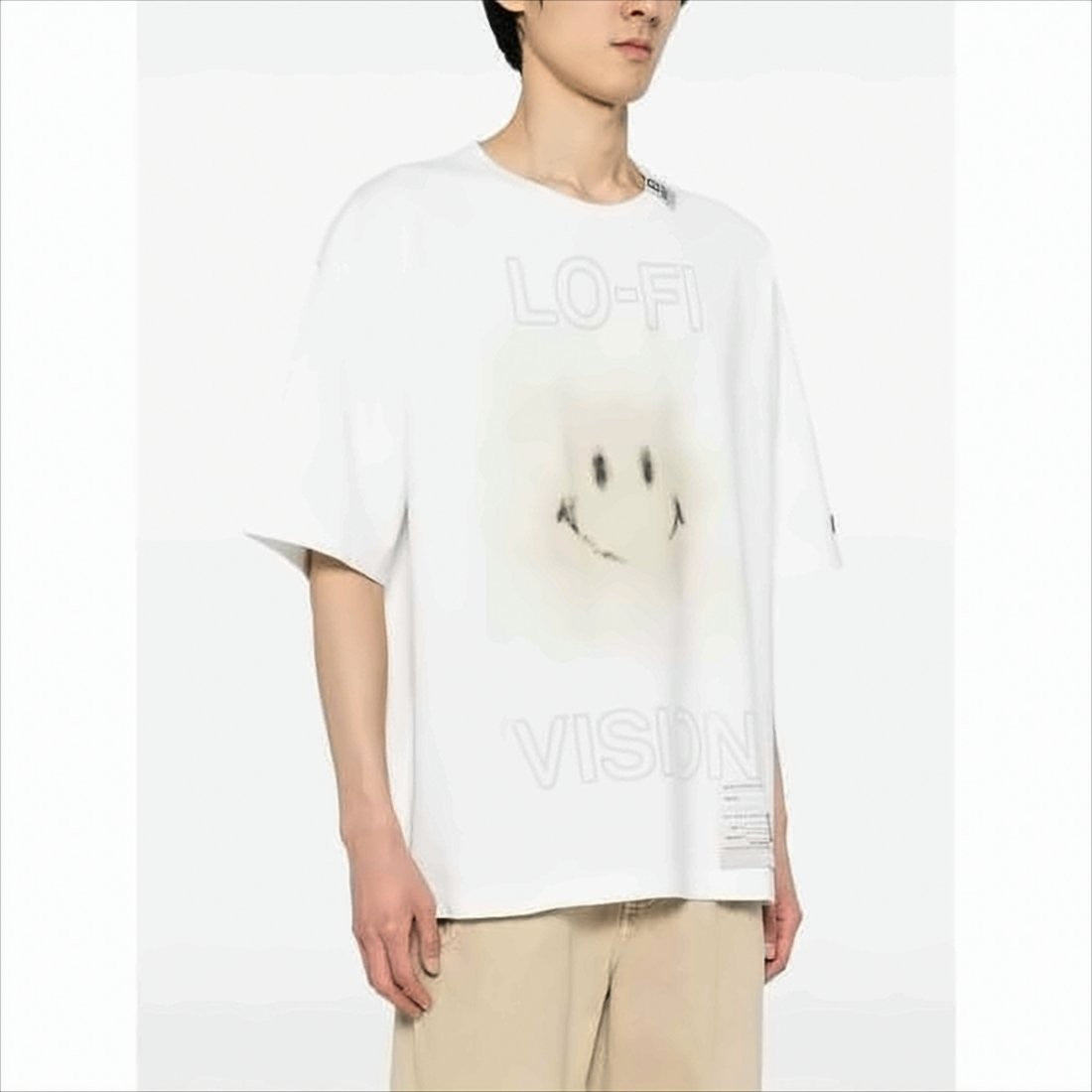 Maison Mihara Yasuhiro Oversized Short-Sleeve T-Shirt With Playful Smiley Face Graphic
