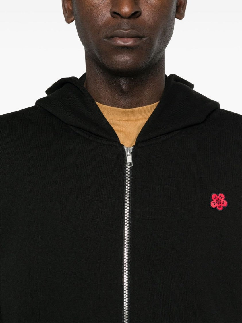 Kenzo Classic-Fit Black Sweatshirt With Hood And Emblem
