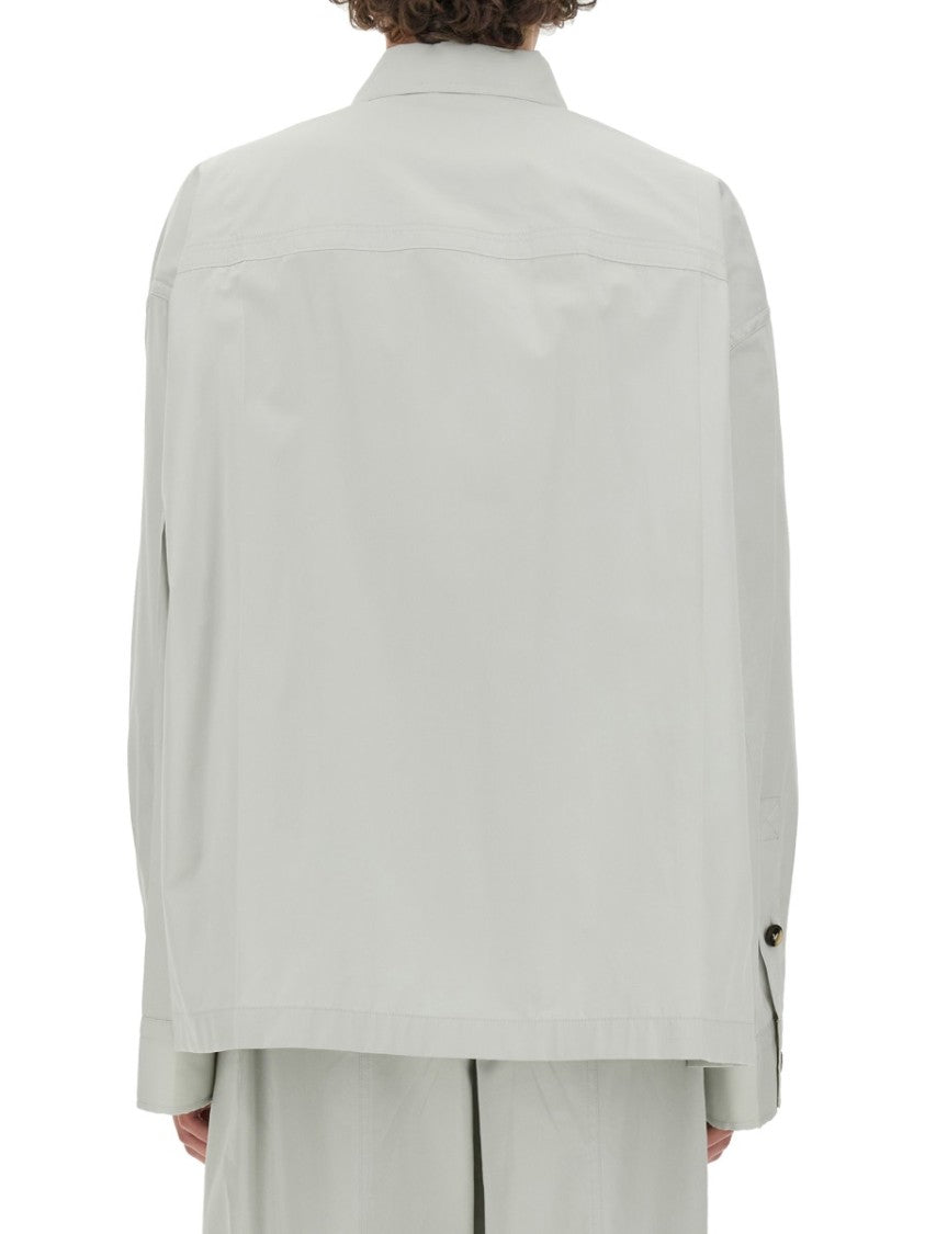 Bottega Veneta Smooth Tailored Cotton Shirt With Pointed Collar