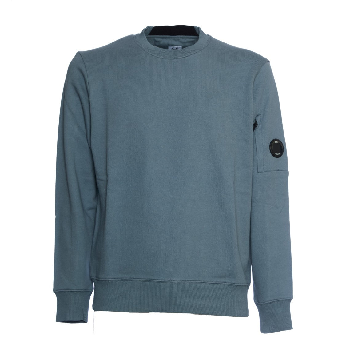C.P. Company Diagonal Raised Fleece Crew Neck Lens Sweatshirt