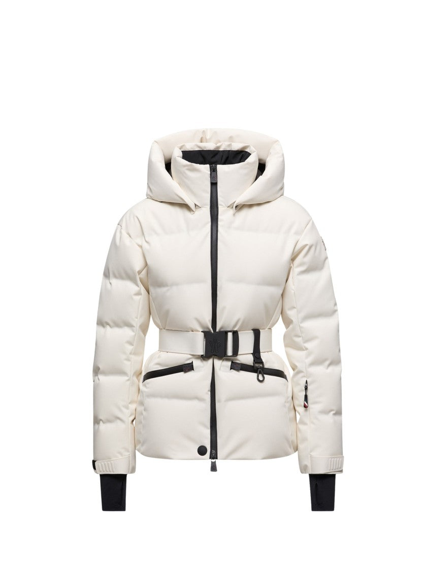 Moncler Grenoble Short Insulated Jacket With Puffer Design And Belted Waist